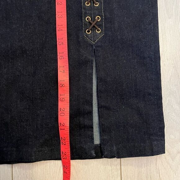 Y2K Ralph Lauren denim pencil skirt with lace up detail - Picture 10 of 10